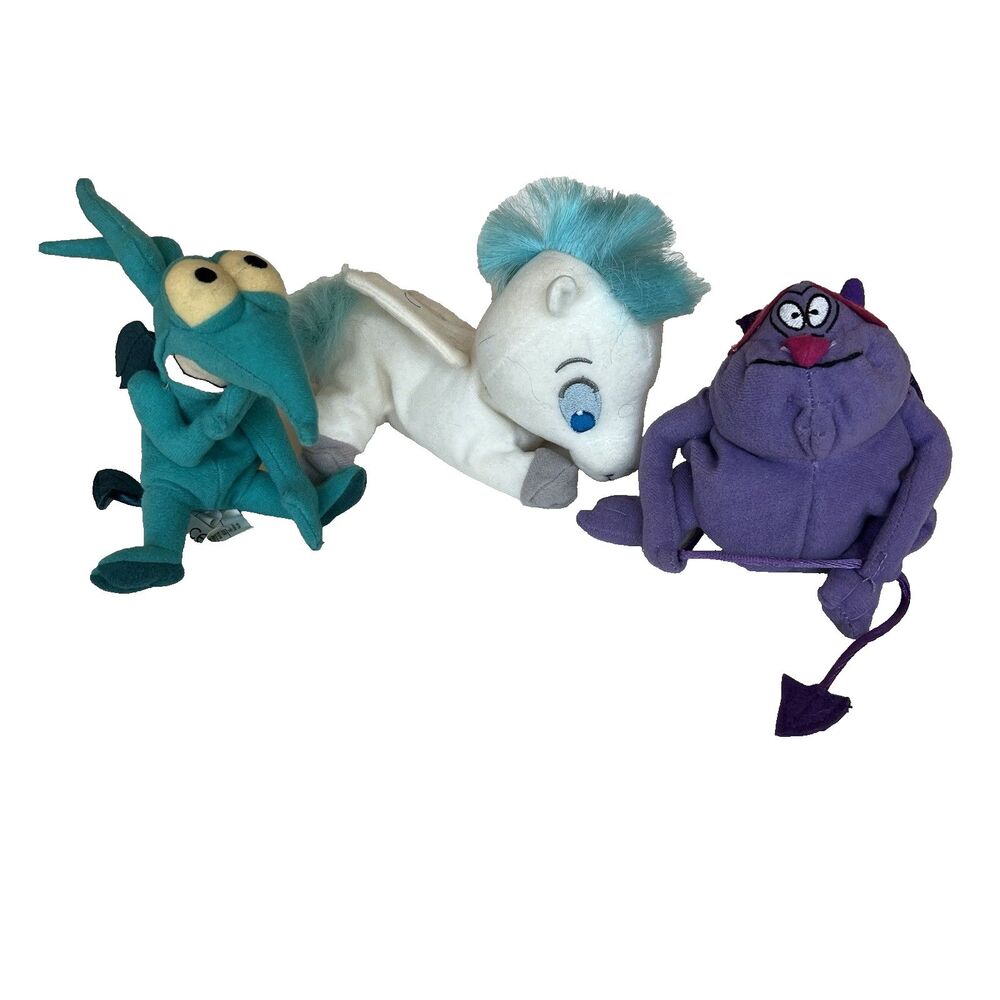 Disney Store Hercules Beanbag Plush Pain Panic Pegasus VTG 90s Characters